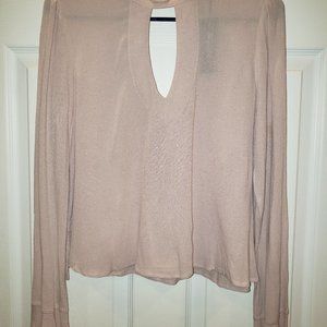 NWTs dusty pink, cut out front and back, bell sleeve top